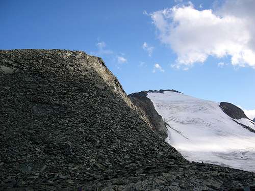The NE-ridge and the summit