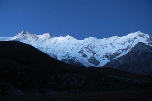 Nanga Parbat massif before dawn