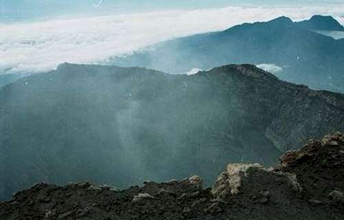craters of Mount kerinci with...