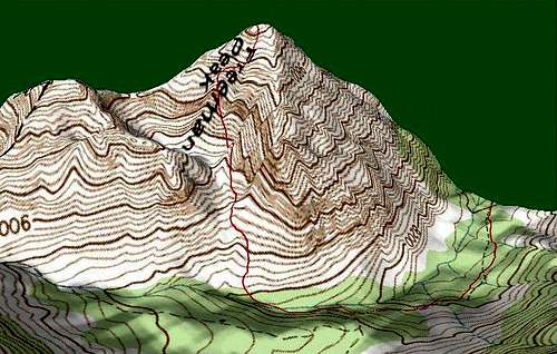 3D Topo of Climbers' Route