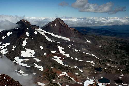 Middle and North Sister from the summit