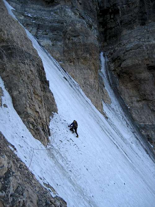 Climbing the second icefield