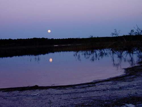 Moonrise over Rattlesnake Lake