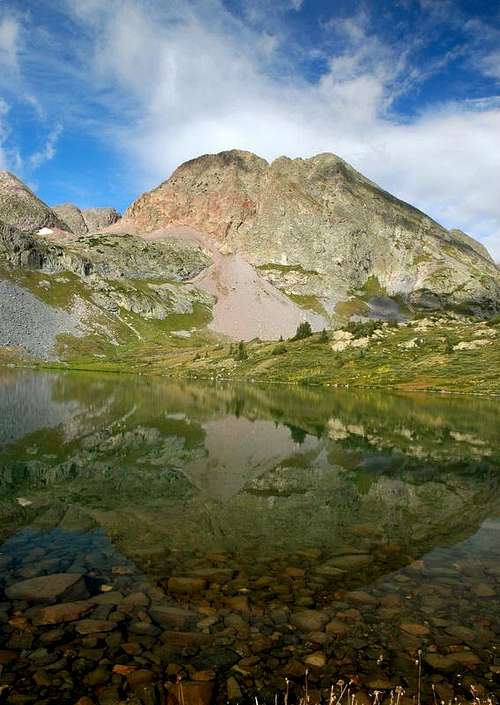 Peters Peak Reflected in Rock Lake