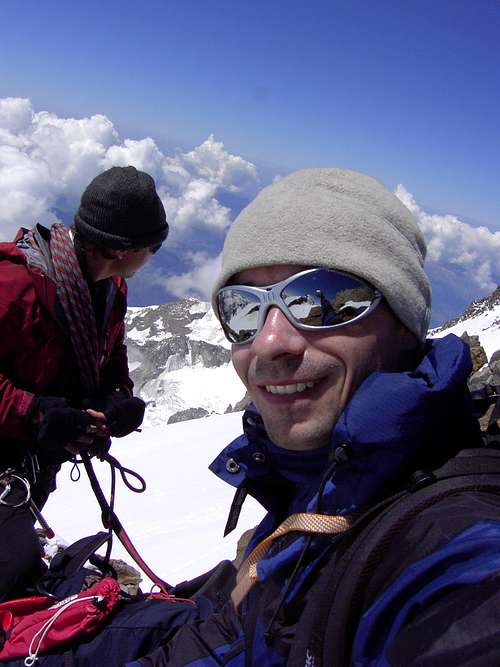 View from top of Mont Blanc de Courmayeur