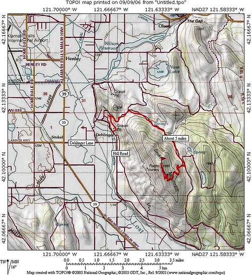 Map for Stukel Mtn area