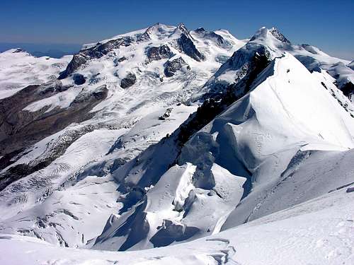 Il Monte Rosa (4634 m) dal Breithorn (4165 m)