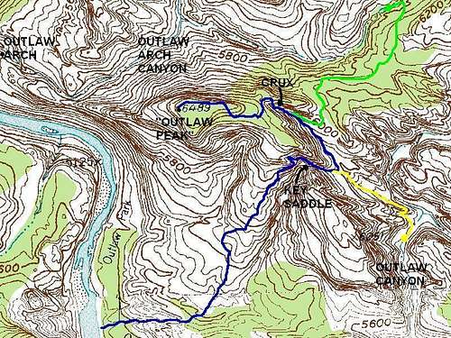 Outlaw Peak Map