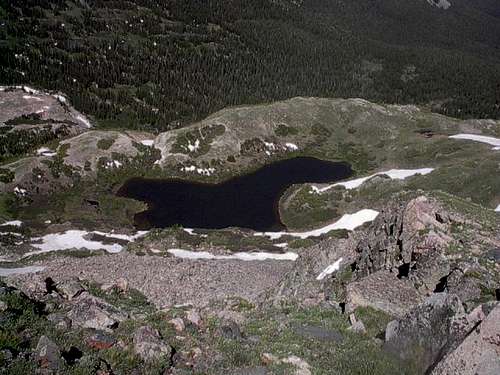  Looking down on Bench Lake...