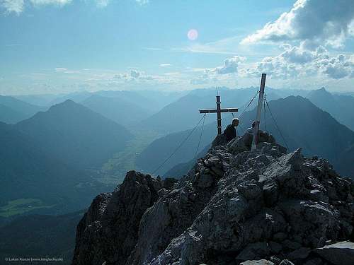 Summit cross of Marienbergspitze