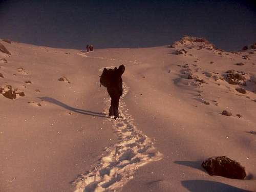  Alpenglow on Kibo - Summit...