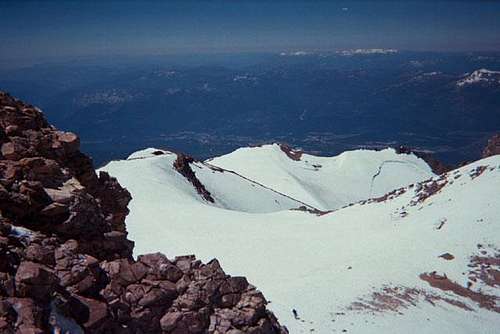 Summit plateau, south from...