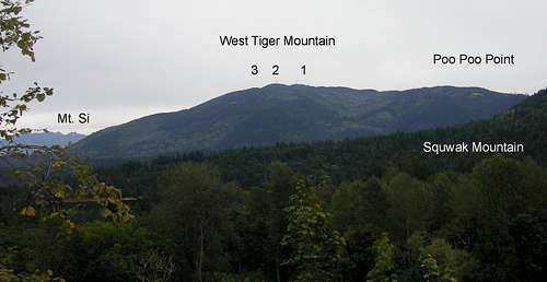 Tiger Mountain from the west