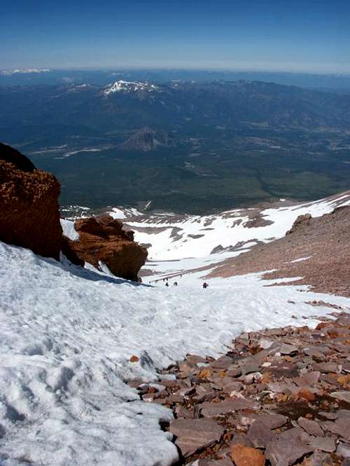 Looking down West Face Gully...