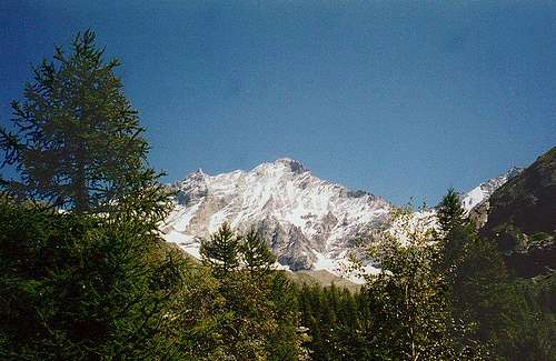Weisshorn seen from south of Zinal