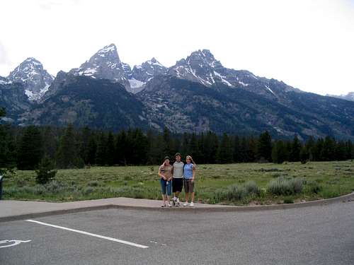 The Teton Mountains from the parking lot