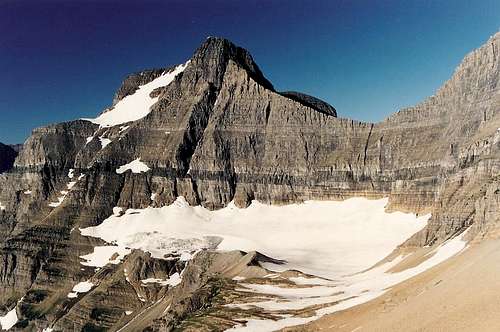 Going-to-the-Sun Mountain and Sexton Glacier from Siyeh Pass
