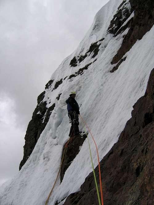 The last belay reached