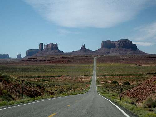 View towards Monument Valley