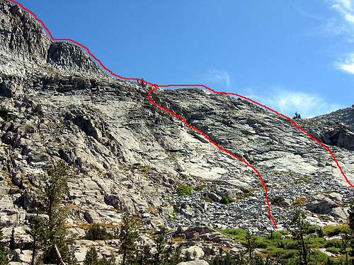 Granite slabs on Volunteer Peak