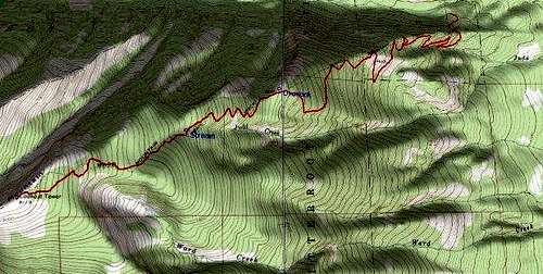 3D Topo of Standard Ward Route
