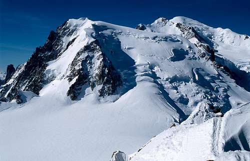 Mont Blanc du Tacul  from Aiguille du Midi