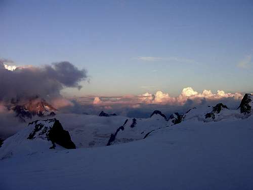 Evening view from Refuge Cosmique