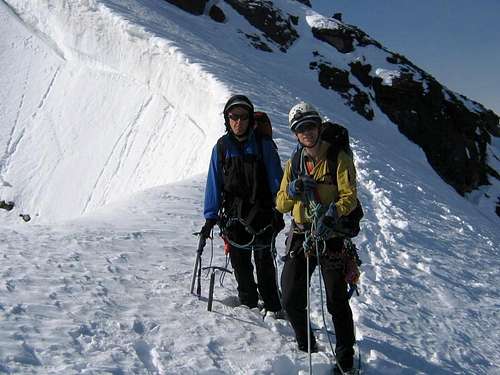 Mount Hector - at the col