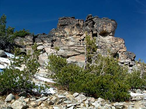Rock Pile Near Bare Peak Summit