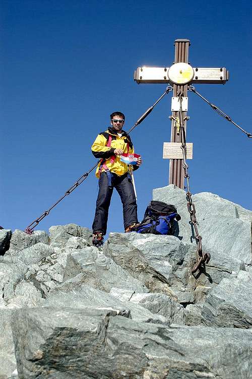 Damir Mesec on the summit of Grossglockner