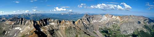 Panorama from the summit of Mount Sneffels.