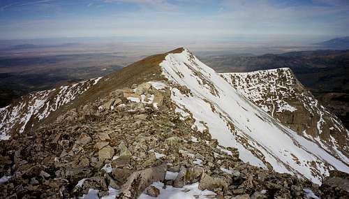 Upper Ridge leading to the summit