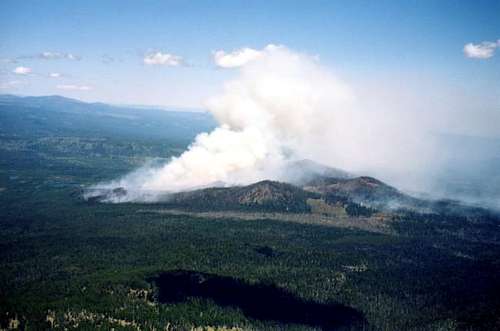 Link Fire from North Ridge of...