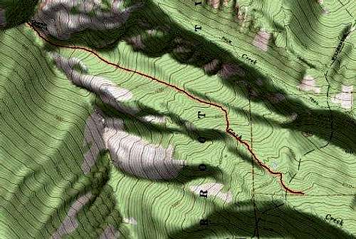 3D Topo of Gash Point Route