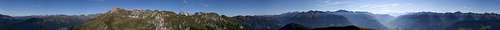 360° summit panorama from Roßkopf / Monte Cavallo