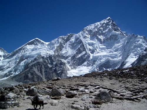 Nepal mountains around Khumbu