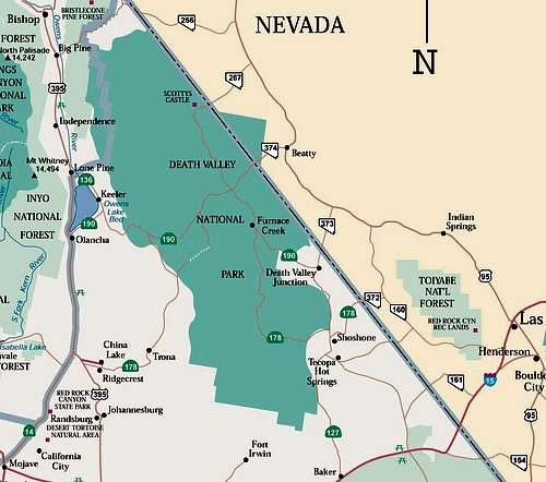 Death Valley Map