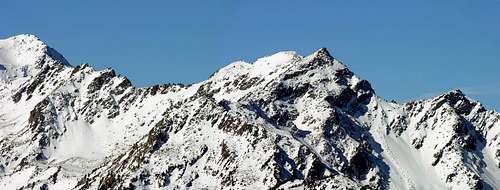 La Becca Pouignenta (2827 m) e il Mont Colmet (3024 m)