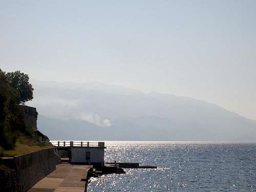 View on Velebit from Senj harbour