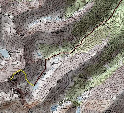 Route on Mount Adams