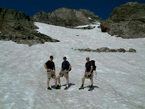 Half way across the snowfield