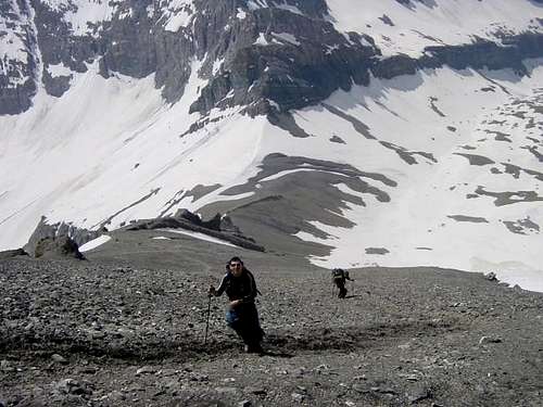 Scree slope, its steeper than...