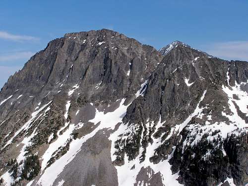 Granite Peak, with Crazy Peak in background