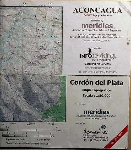 Meridies Maps - Aconcagua & Cordon del Plata