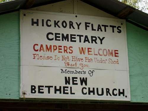 Who would want to camp in a cemetary?