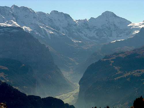 Breithorn and Lauterbrunnen valley