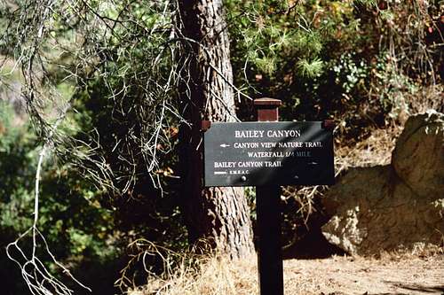 Junction to Falls on Bailey Canyon Trail