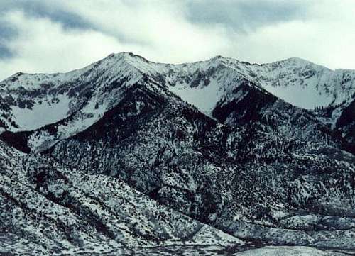 Mt. Nebo in winter from I-80...