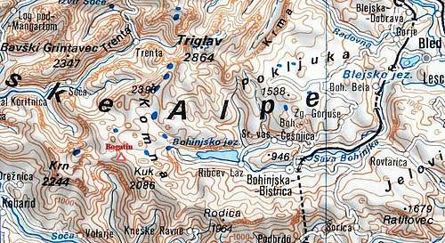 Bogatin - topo and access map