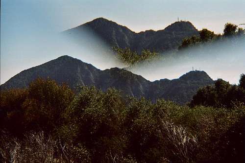 Double Vision: San Gabriel Pk (L) and Mt. Disappointment (R)